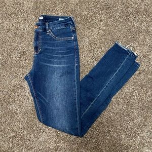 Dear John Gisele High Waisted Raw Hem Skinny Sz 29